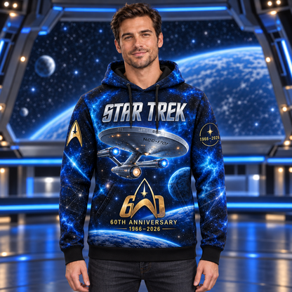 Star Trek 60th Anniversary AOP T-Shirt Sweatshirt Hoodie