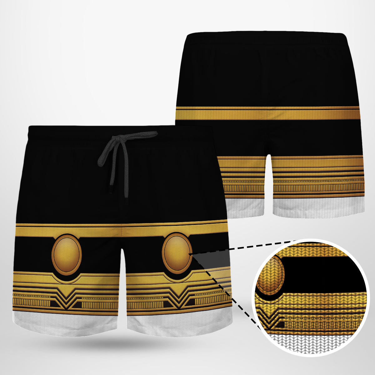 Gold Power Rangers Zeo Custom Men Shorts