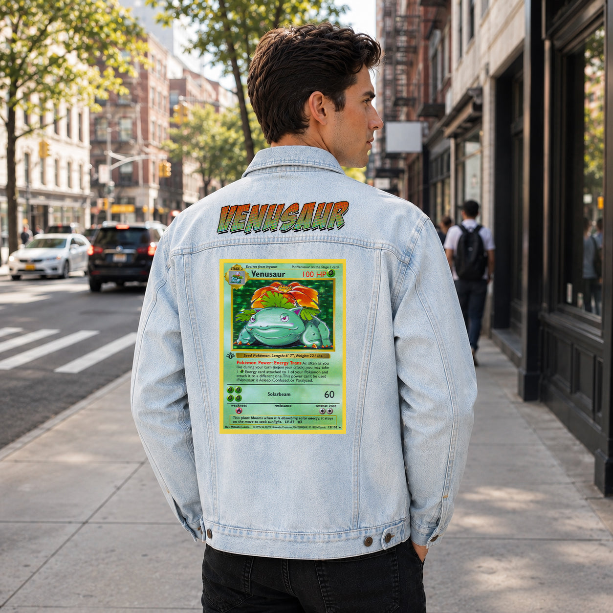 PKM Venusaur Custom Lightweight Denim Jacket