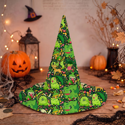 PKM Grass Type Custom Halloween Witch Hat