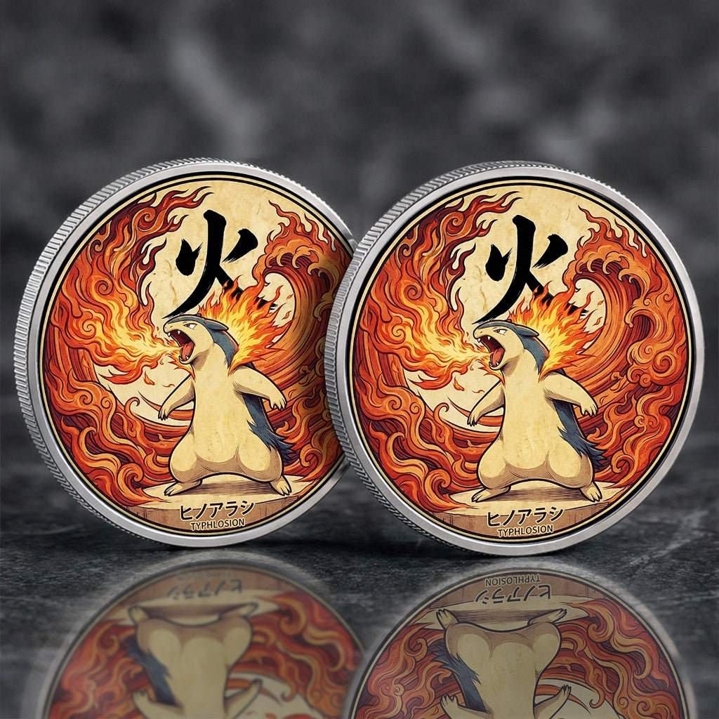 PKM Typhlosion Kanji Commemorative Coin – Limited Edition Collector’s Coin