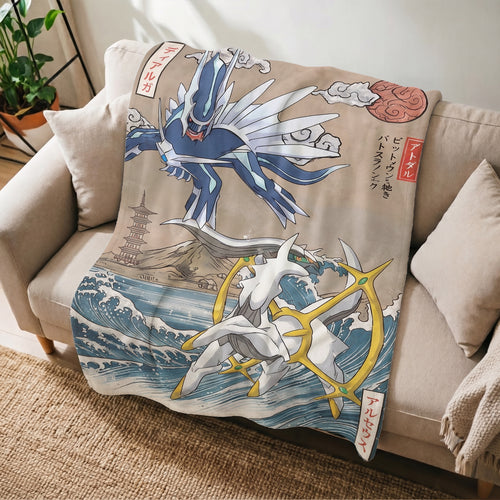 PKM Dialga & Arceus Custom Fleece Blanket