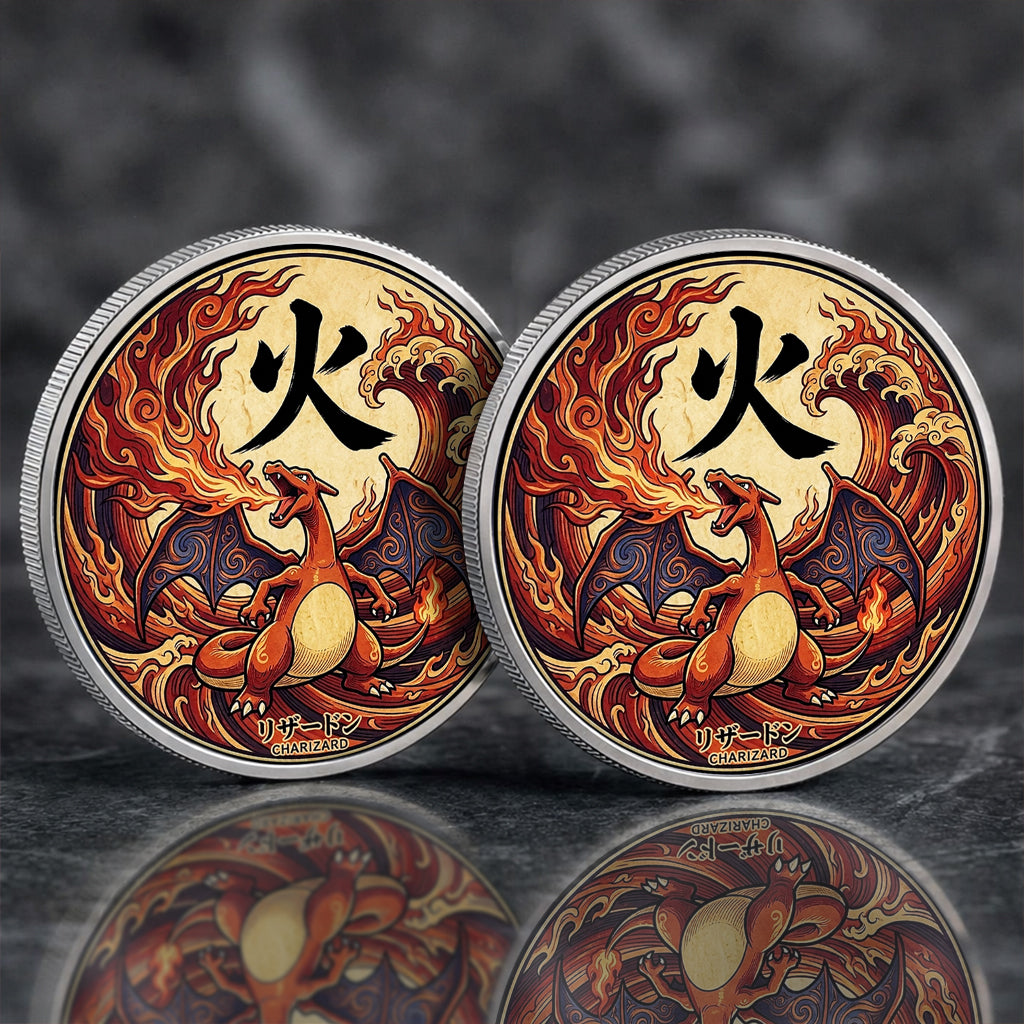 PKM Charizard Kanji Commemorative Coin – Limited Edition Collector’s Coin