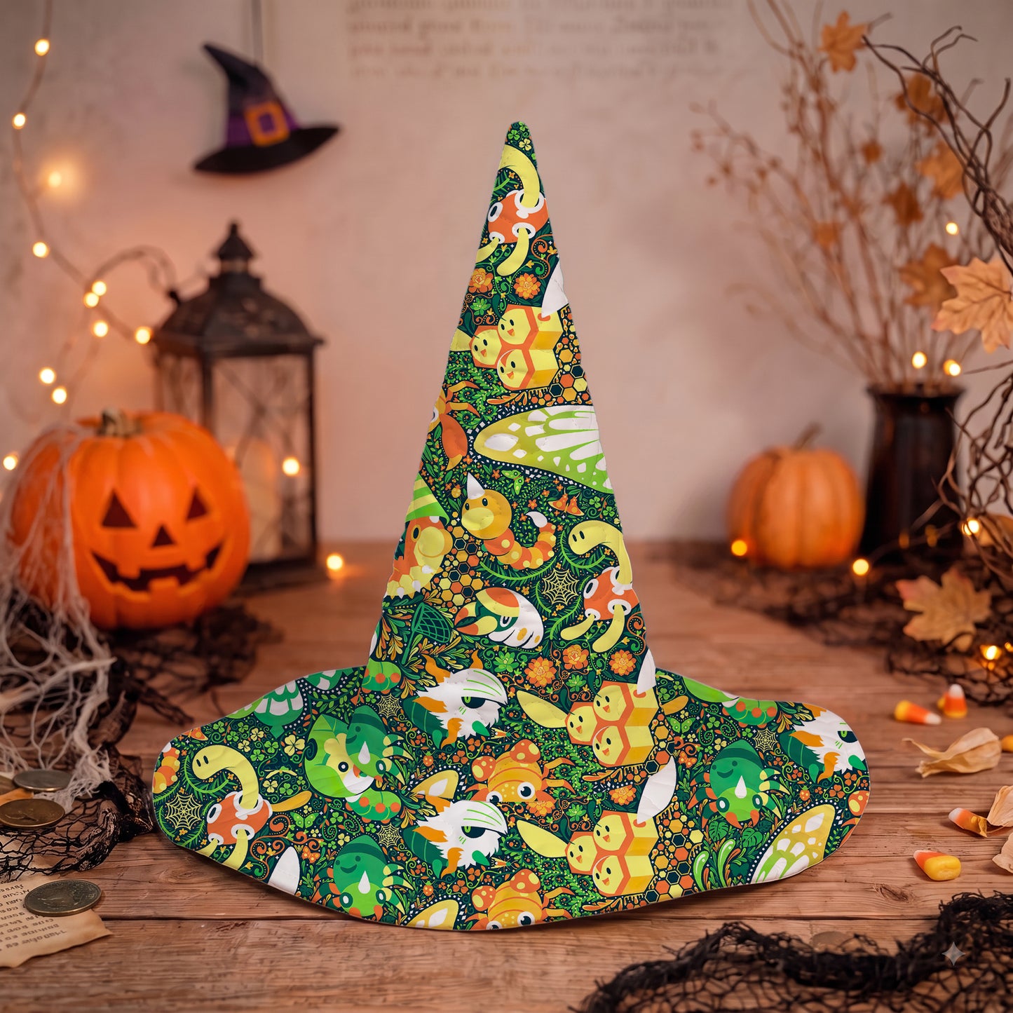 PKM Bug Type Custom Halloween Witch Hat