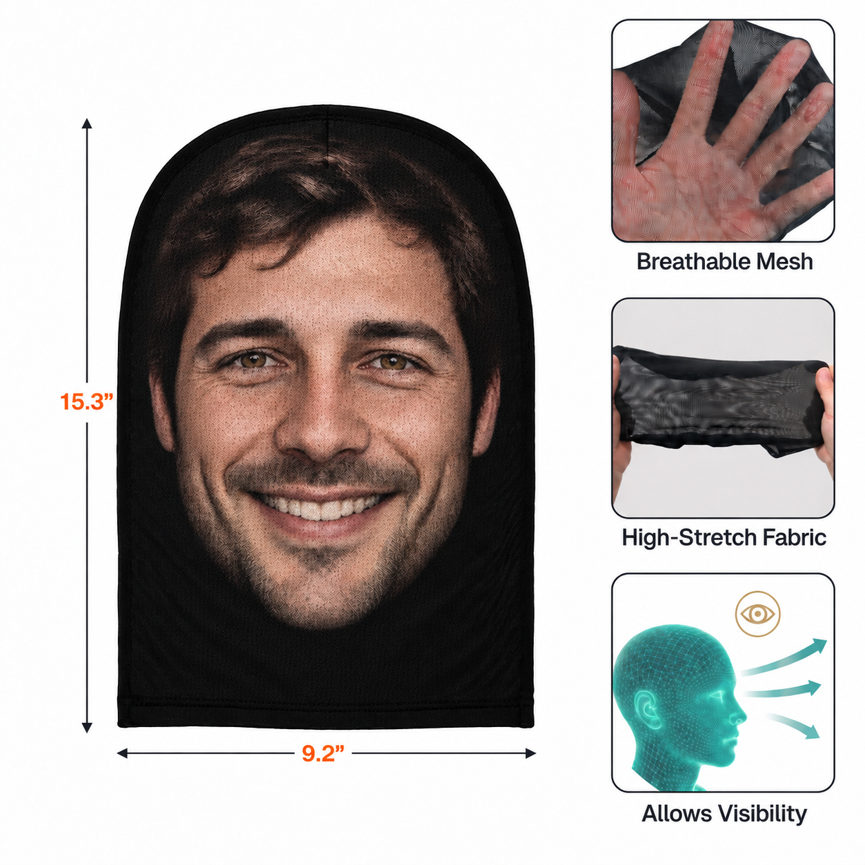 PKM Halloween Gengar Face Funny Costume Headwear - Personalized Balaclava Mask