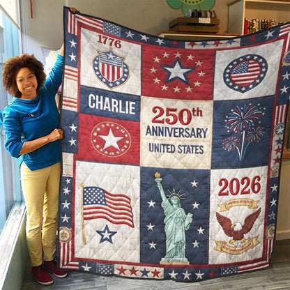 United States 250th Anniversary Custom Quilt