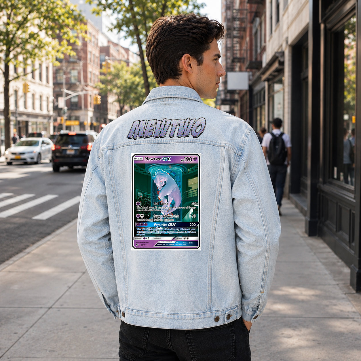 PKM Mewtwo Custom Lightweight Denim Jacket