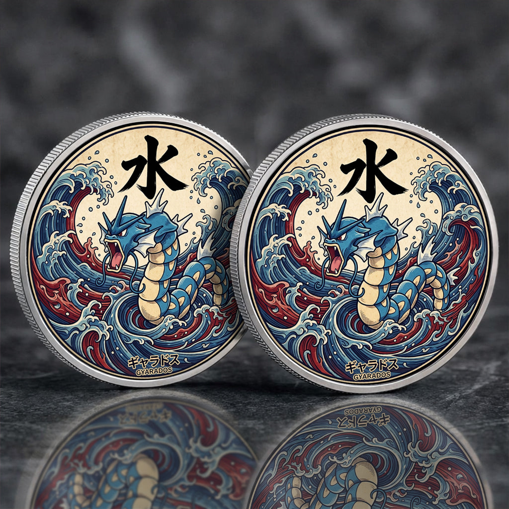 PKM Gyarados Kanji Commemorative Coin – Limited Edition Collector’s Coin