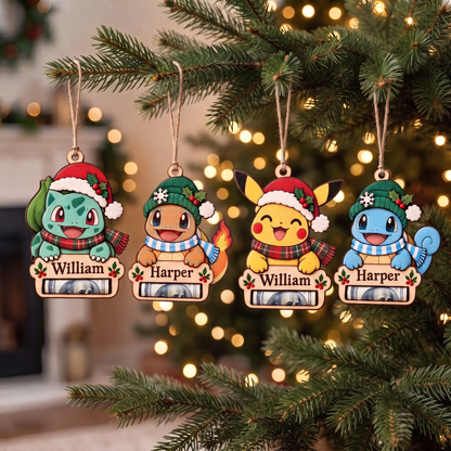 Personalized PKM Christmas Money Holder Ornament – Custom Name Wooden Holiday Gift