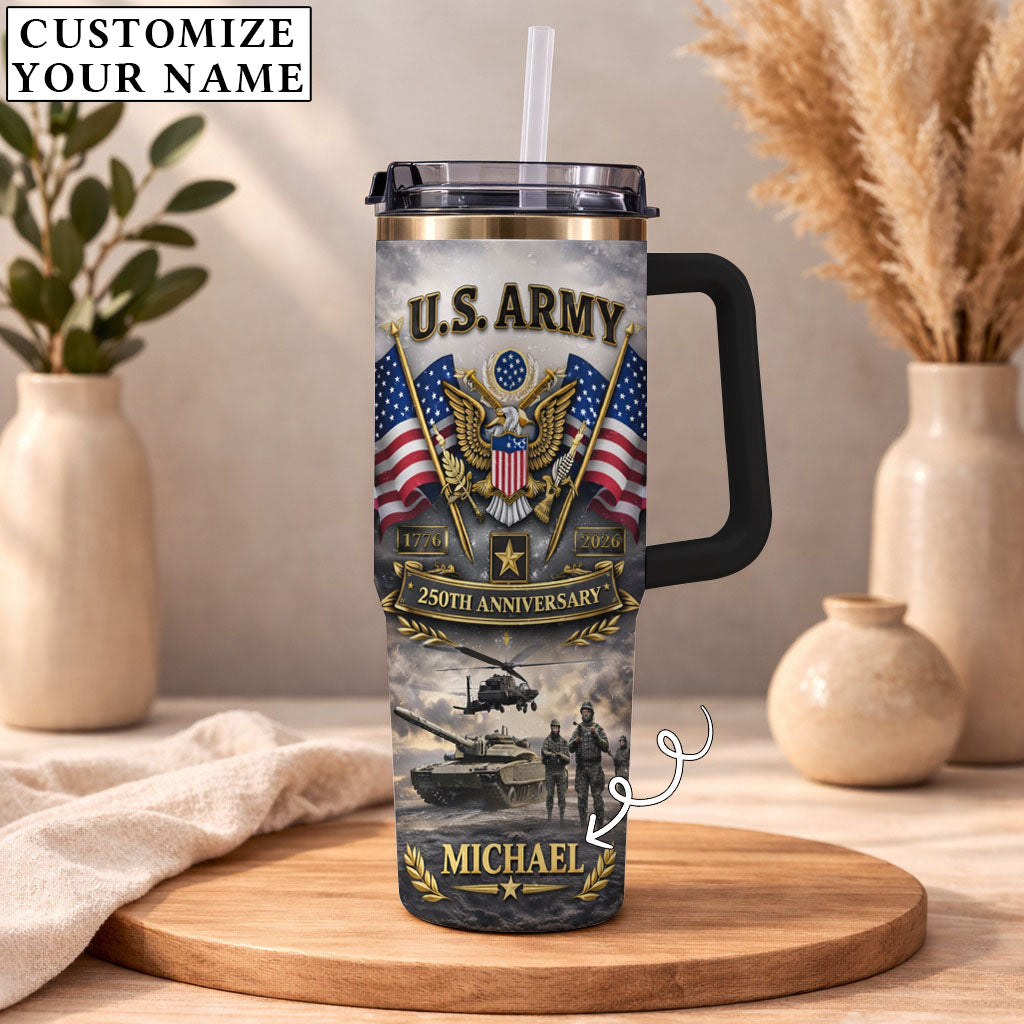 USA 250th Anniversary U.S. Army - Custom Name 40oz Tumbler