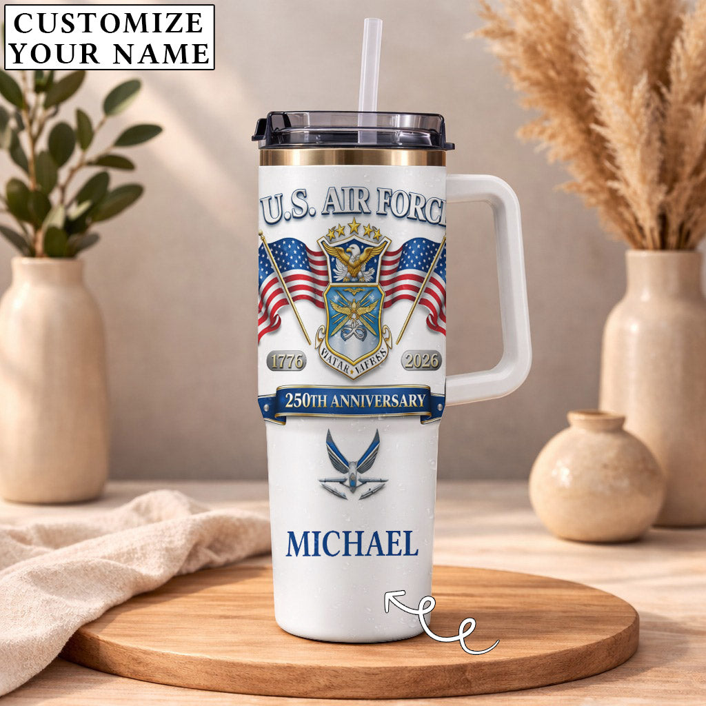 USA 250th Anniversary U.S. Air Force - Custom Name 40oz Tumbler