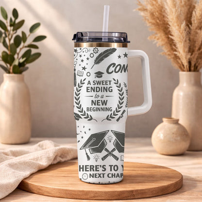 Graduation A Sweat Ending To A New Beginning - Personalized 40oz Tumbler