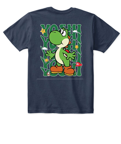 Classic Mario Yoshi Action 2-Side Printed Graphic Shirt