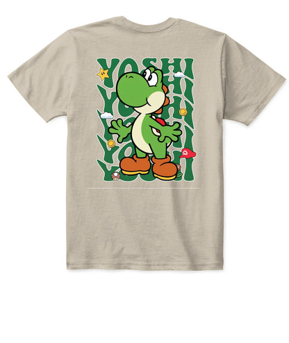 Classic Mario Yoshi Action 2-Side Printed Graphic Shirt