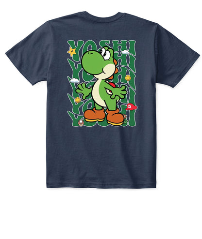 Classic Mario Yoshi Action 2-Side Printed Graphic Shirt