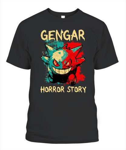 PKM Gengar Spooky Season Printed Graphic Sweatshirt T-Shirt
