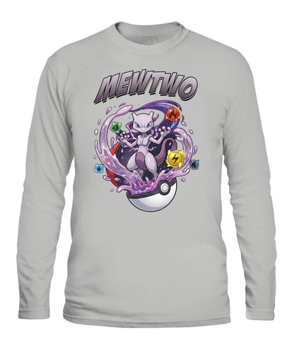 PKM Mewtwo Printed Graphic Sweatshirt T-Shirt