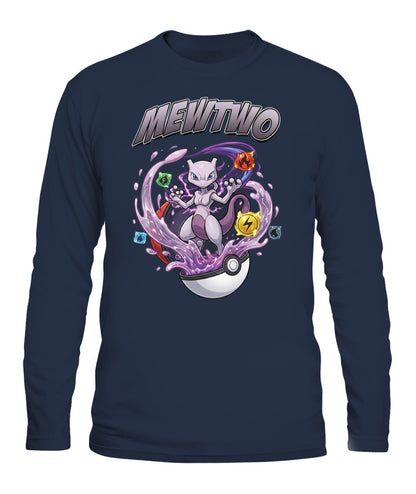 PKM Mewtwo Printed Graphic Sweatshirt T-Shirt