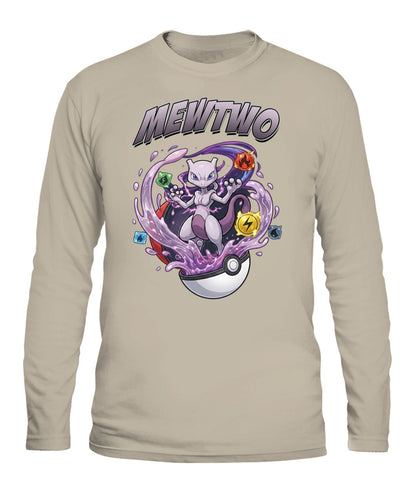 PKM Mewtwo Printed Graphic Sweatshirt T-Shirt