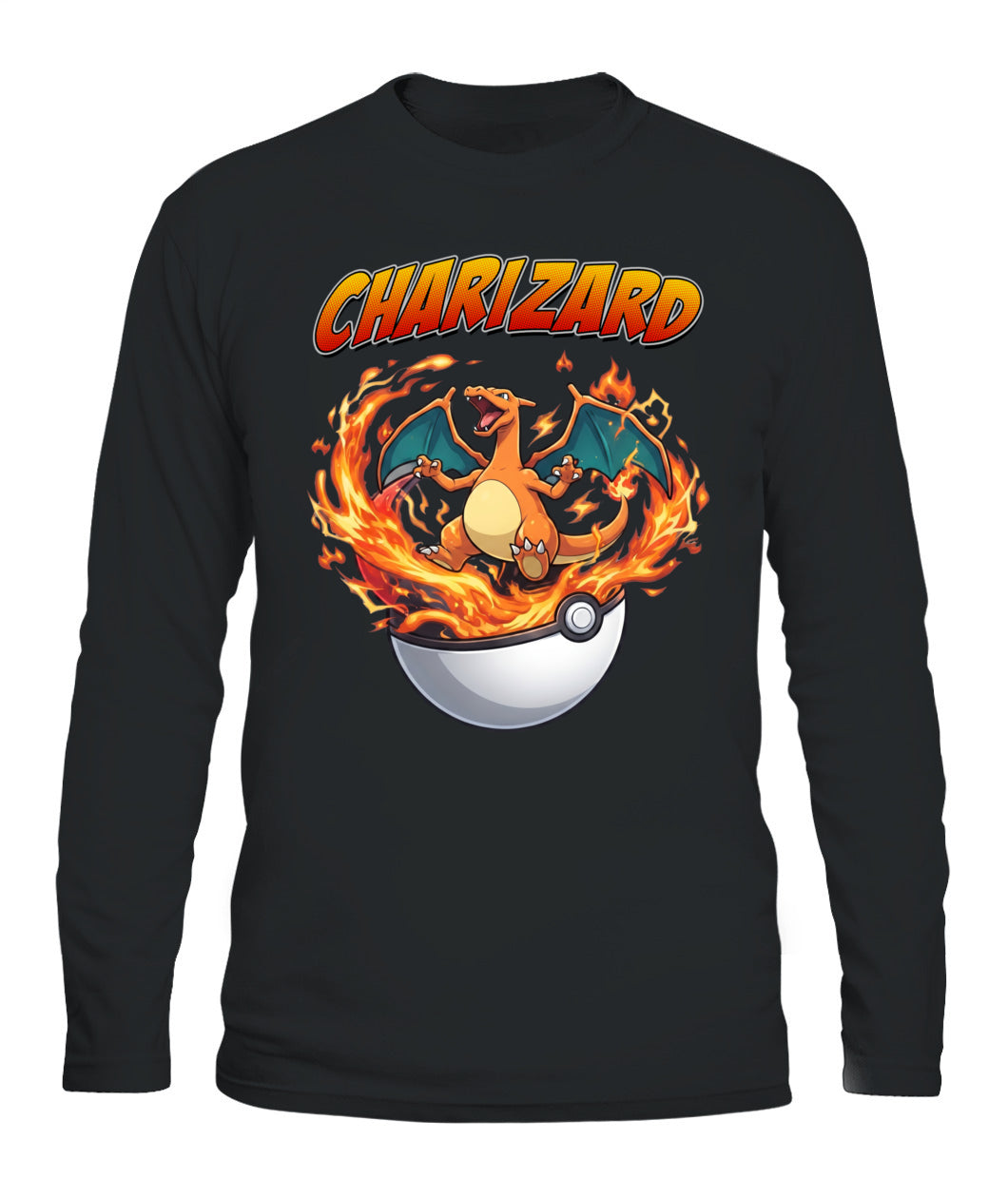 PKM Charizard Printed Graphic Sweatshirt T-Shirt