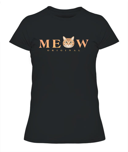 Personalized Meow Cat Photo Printed Graphic Sweatshirt T-Shirt