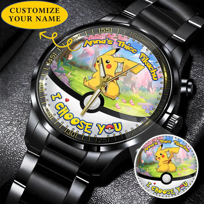 Black Stainless Steel Watch black2