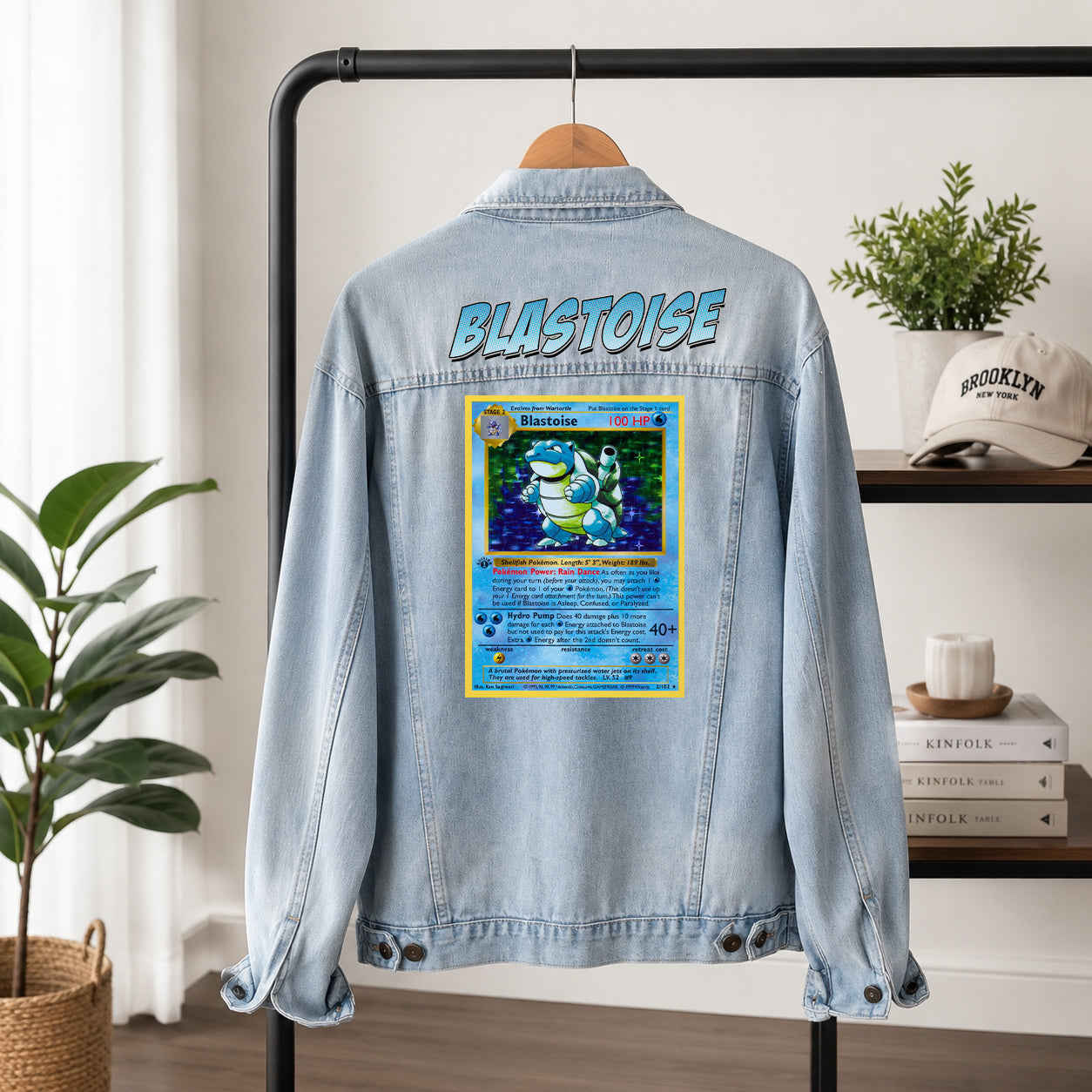PKM Blastoise Custom Lightweight Denim Jacket
