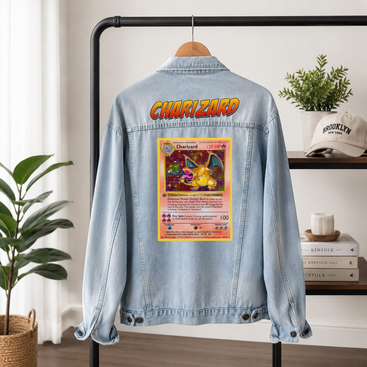 PKM Charizard Custom Lightweight Denim Jacket
