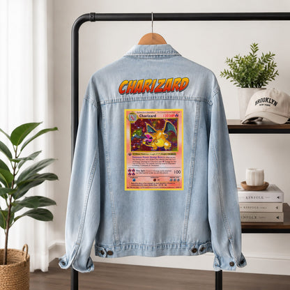 PKM Charizard Custom Lightweight Denim Jacket