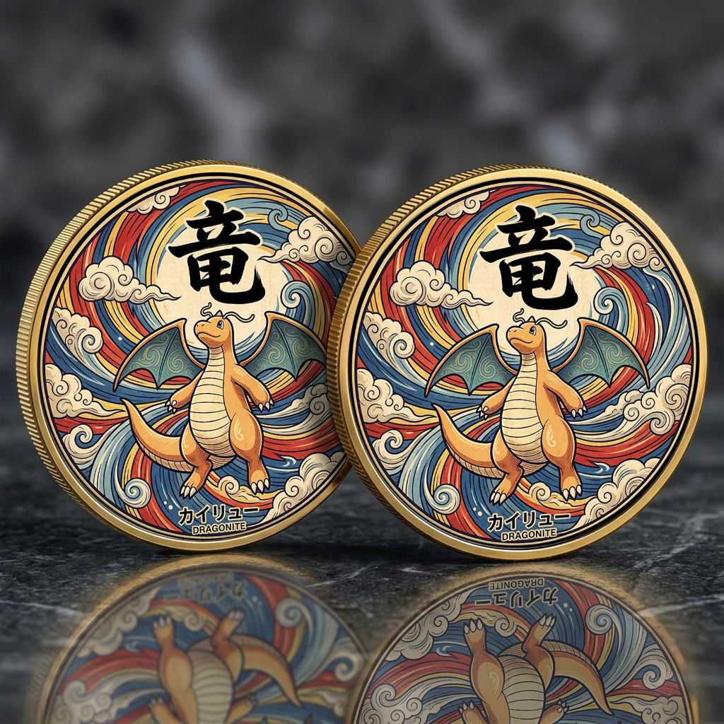 PKM Dragonite Kanji Commemorative Coin – Limited Edition Collector’s Coin