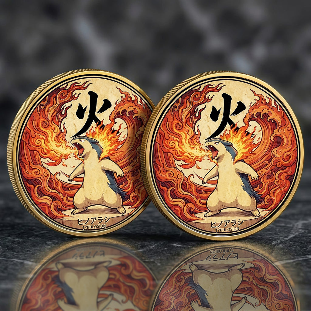 PKM Typhlosion Kanji Commemorative Coin – Limited Edition Collector’s Coin