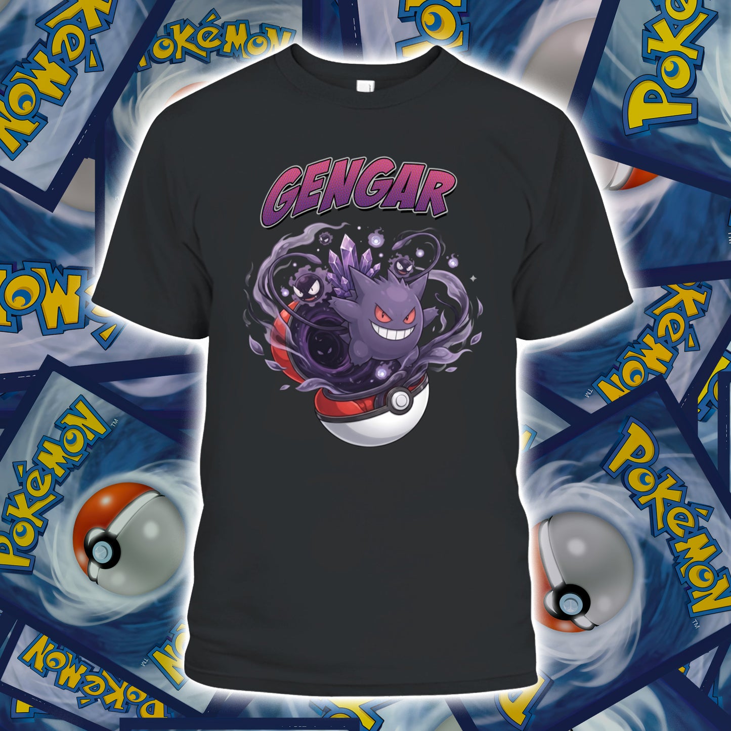PKM Gengar Printed Graphic Sweatshirt T-Shirt