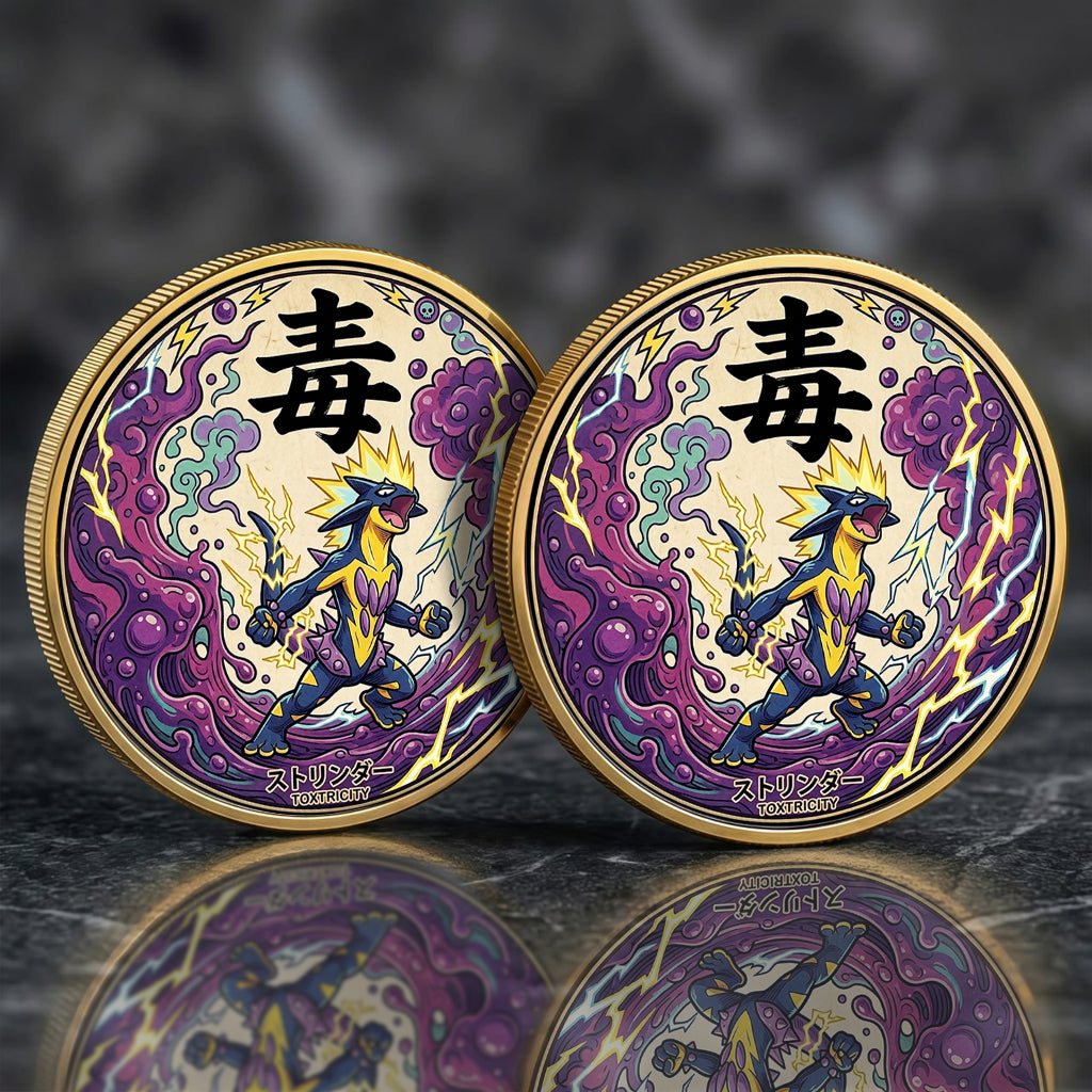 PKM Toxtricity Kanji Commemorative Coin – Limited Edition Collector’s Coin