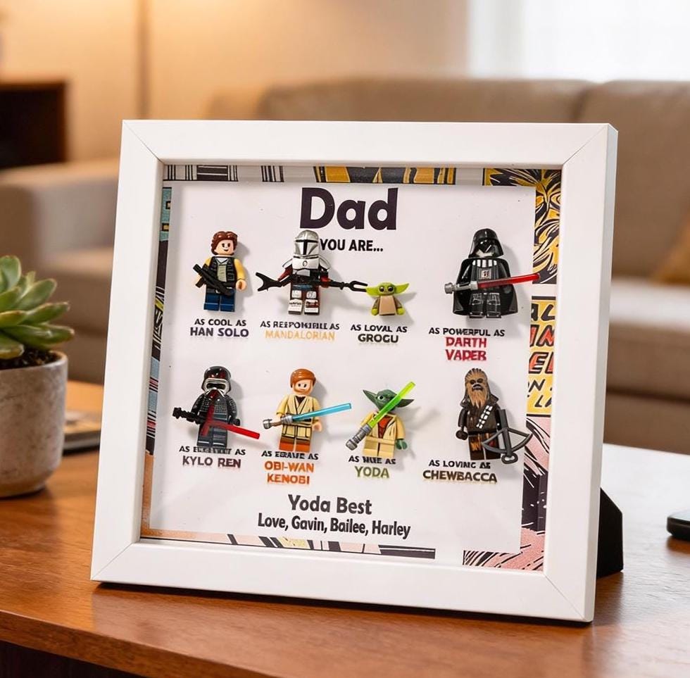 Personalized Star Wars Minifigure Frame Best Gift for Dad,Father's Day Gift