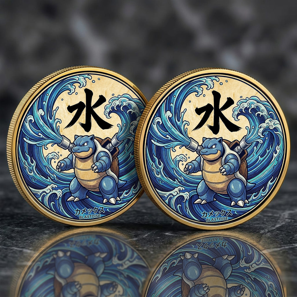 PKM Blastoise Kanji  Commemorative Coin – Limited Edition Collector’s Coin