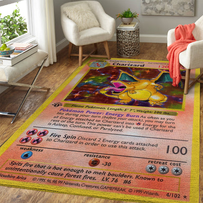 Charizard Card Custom Rug
