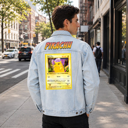 PKM Pikachu Custom Lightweight Denim Jacket