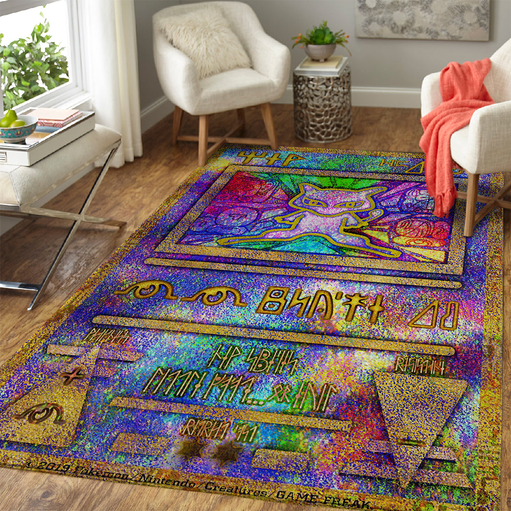 Ancient Mew Holo Custom Rug