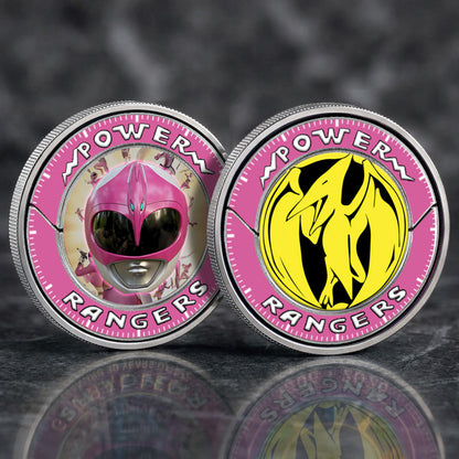 Set Of 7 Mighty Morphin Power Rangers Printed Commemorative Coin