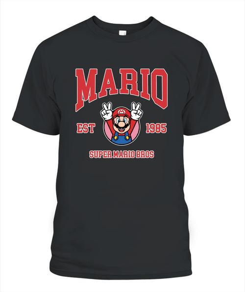 Classic Mario Action 2-Side Printed Graphic Shirt