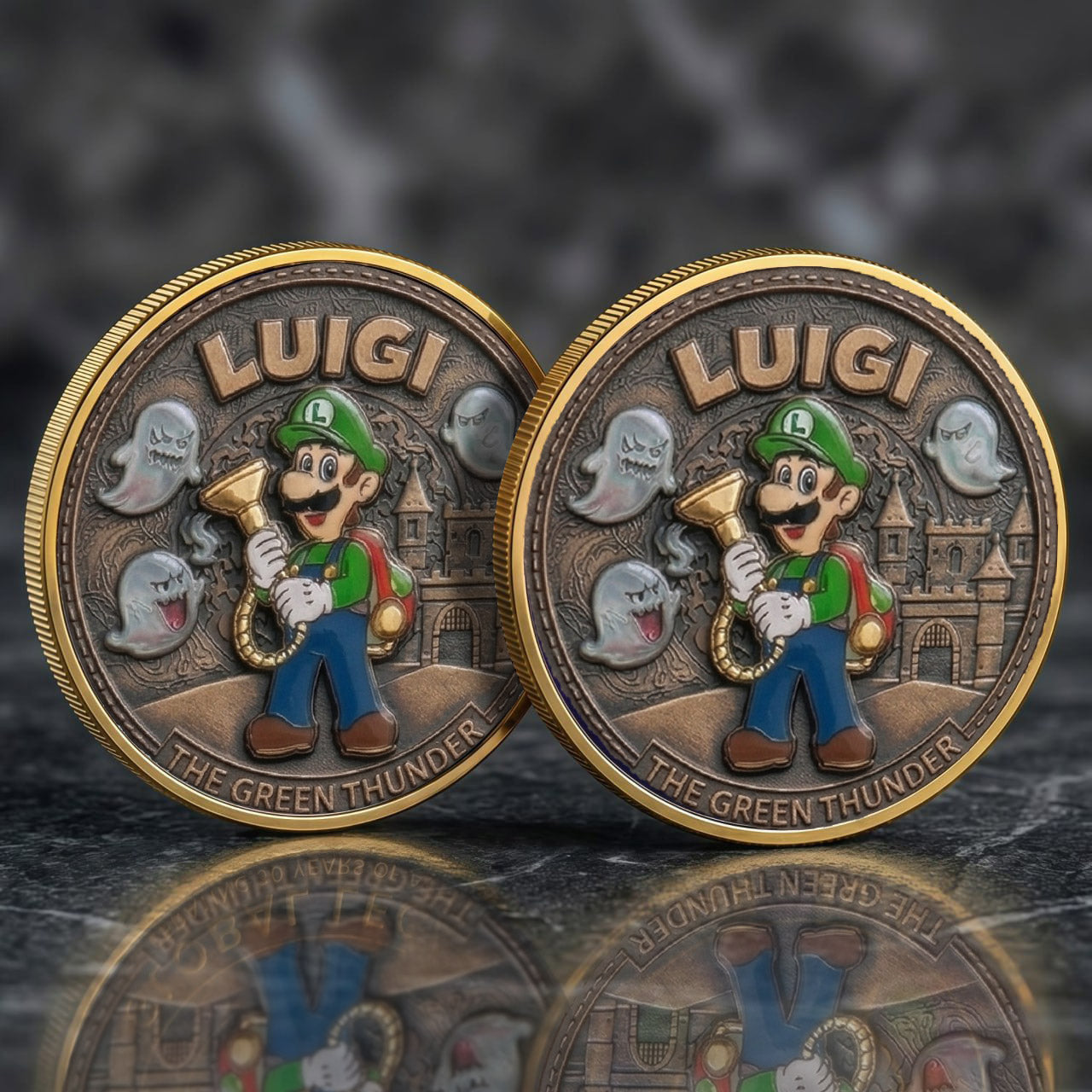 Luigi Mario Printed Commemorative Coin