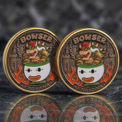 Bowser King Koopa Mario Printed Commemorative Coin