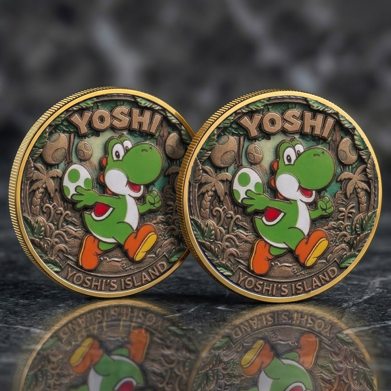 Yoshi Mario Printed Commemorative Coin