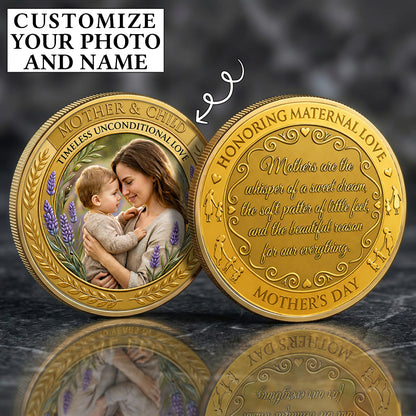 Mother's Day Mother & Child Printed Commemorative Coin