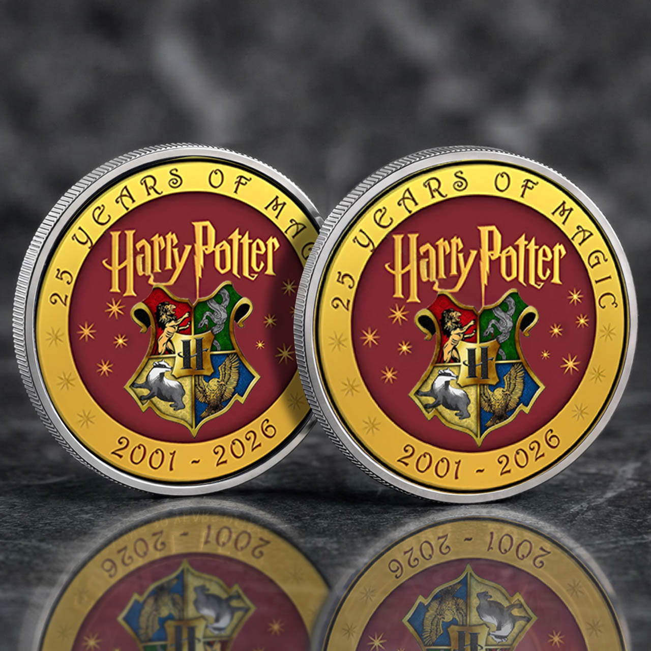 Harry Potter 25th Years Of Magic Printed Commemorative Coin