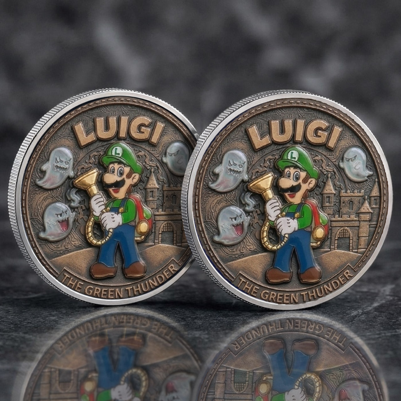 Luigi Mario Printed Commemorative Coin