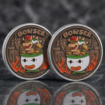 Bowser King Koopa Mario Printed Commemorative Coin