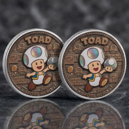 Toad Spore Hero Mario Printed Commemorative Coin