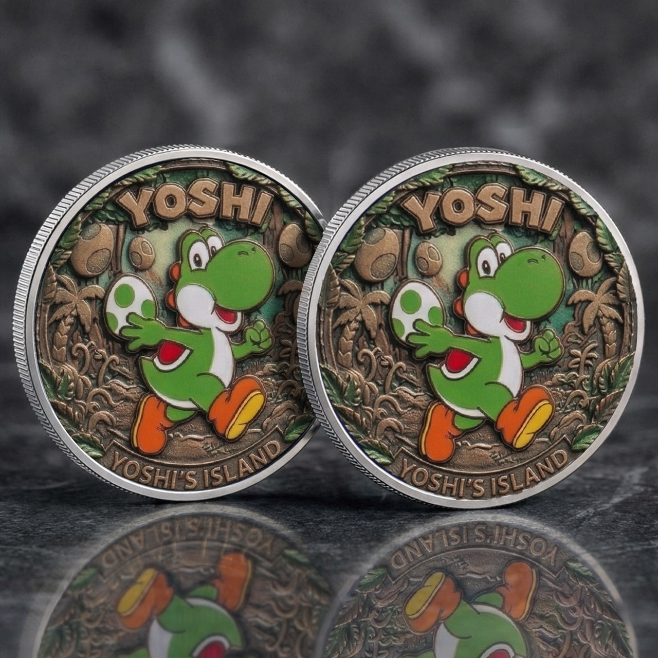 Yoshi Mario Printed Commemorative Coin