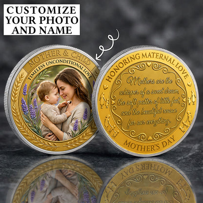 Mother's Day Mother & Child Printed Commemorative Coin